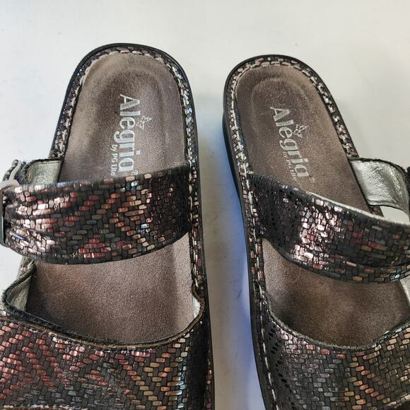 Alegria Karmen Pewter Dazzler Sandals EU 38 US 8-8.5 Leather Comfort KAR-532 - Picture 4 of 8